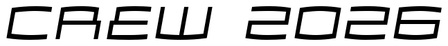 Font Zosma-Light-Italic: CREW 2026