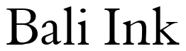 Font 00243: Bali Ink