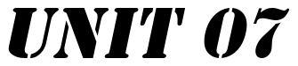 Font Cargo-Italic: UNIT 07