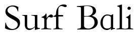 Font ----NoName: Surf Bali