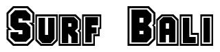 Font Zylinder: Surf Bali