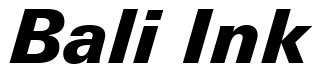 Font Zurich-Blk-BT-Black-Italic: Bali Ink
