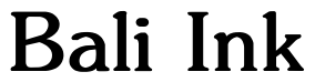 Font Zipf-Light-Bold: Bali Ink