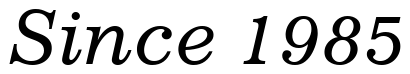 Font 12Impressum-13134-Italic: Since 1985