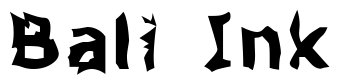 Font Zone23_explosions: Bali Ink