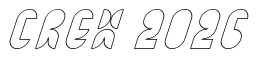 Font Bath-BlackItalicOutline: CREW 2026