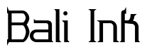 Font Zoloft-Bold 2: Bali Ink