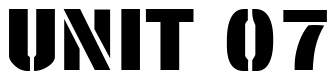 Font StencilSetExtended-Black: UNIT 07