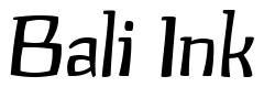 Font Zupiter: Bali Ink