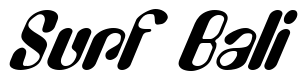 Font DigitalSurf: Surf Bali
