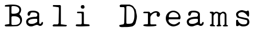 Font 01196c: Bali Dreams