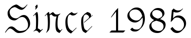 Font Zumbelsburg-Plain: Since 1985