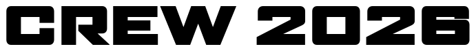 Font AgencyFB-Black-Extended: CREW 2026