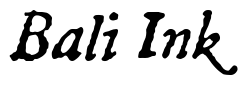 Font 1722Italic: Bali Ink