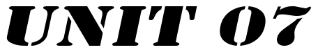 Font CargoExtended-Italic: UNIT 07