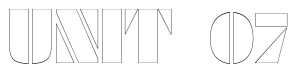 Font ArmyBlackOutlinePlain: UNIT 07