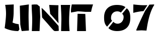 Font BrideOfTheMonster-Stencil: UNIT 07