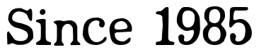 Font 01196f: Since 1985
