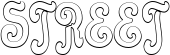 Cacao Plain Outline PDF font on a custom t-shirt
