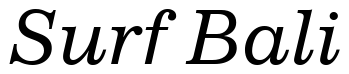 Font 12Impressum-13134-Italic: Surf Bali