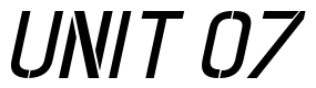 Font Hallandale-Stencil-BdIt: UNIT 07