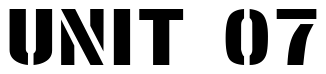 Font StencilSansXB: UNIT 07