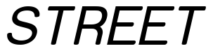 Font Street---Upper-Italic: STREET