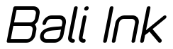 Font Zolano-Sans-BTN-Oblique: Bali Ink