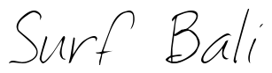 Font 2Peas-DW-Journal: Surf Bali