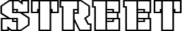 Payload Outline font on a custom t-shirt