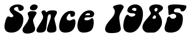 Font Groovy-Extended-Italic: Since 1985