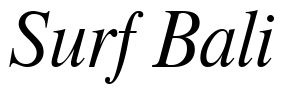 Font 00252: Surf Bali