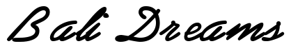 Font AbrazoScriptSSK-BoldItalic: Bali Dreams
