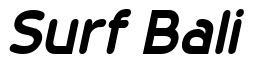 Font 20th-Century-Font-Italic: Surf Bali