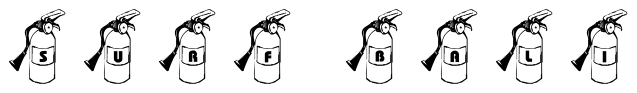 Font 101-Fire-Safety: Surf Bali