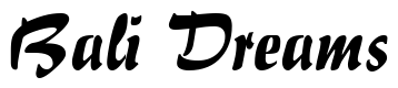 Font Brush-Flair-Regular: Bali Dreams