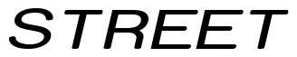 Font Street---Compressed-Italic: STREET