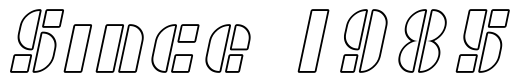 Font SF-RetroSplice-Outline: Since 1985