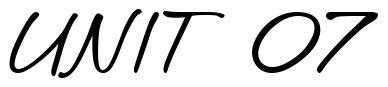 Font 1-Archer-DNA: UNIT 07