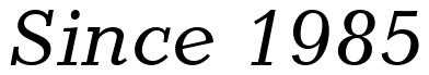 Font 12Candida-13042-Italic: Since 1985