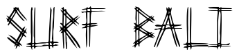 Font 2-Prong-Tree: Surf Bali