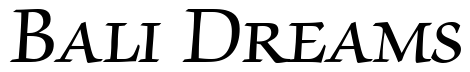 Font ZabriskieScriptSmc-Bold: Bali Dreams