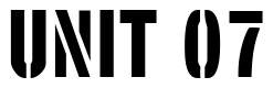 Font StencilSet: UNIT 07