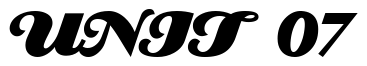 Font 1-Waldo-DNA: UNIT 07
