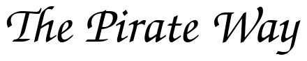 Font Zf-Chancery-PS-Medium-Italic: The Pirate Way