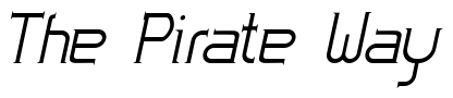 Font Zoloft-Italic 2: The Pirate Way