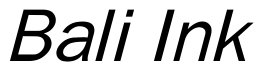 Font Billiton-Gothic-Italic: Bali Ink