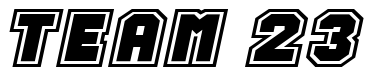 Font Jersey-Extended-Italic: TEAM 23