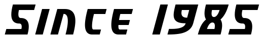 Font SF-Retroesque-SC-Italic: Since 1985