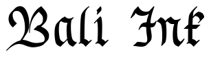 Font Zumbelsburg-Bold: Bali Ink